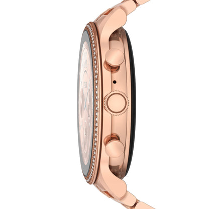 Fossil Gen 6 Smartwatch 42mm Rose Gold-Tone Stainless Steel - Rose Gold - FTW6077V