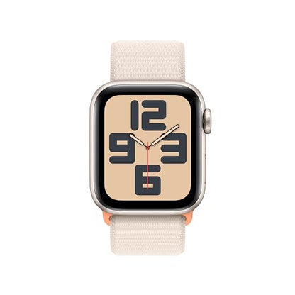 Apple Watch SE 2nd Generation (GPS) 40mm Starlight Aluminum Case with Starlight Sport Loop - MR9W3LL/A