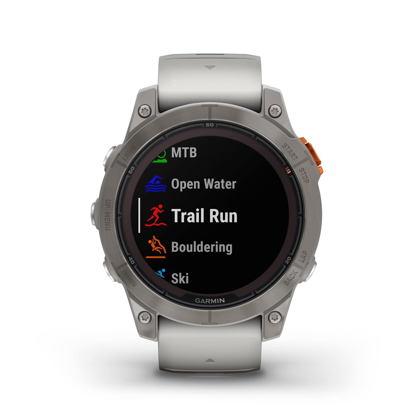 Garmin - fenix 7 Pro Sapphire Solar GPS Smartwatch 47 mm Fiber-reinforced polymer - Fog Gray/Ember Orange/Titanium - 010-02777-20