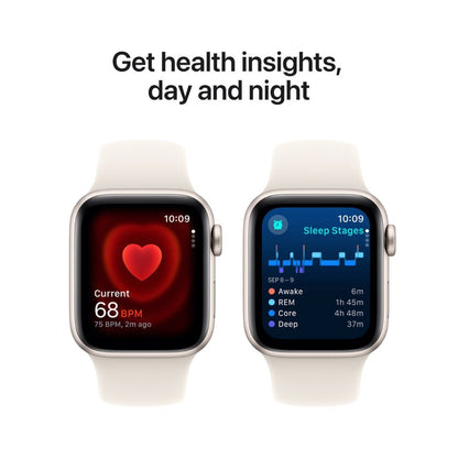 Apple Watch SE 2nd Gen (GPS+Cellular) 40mm Aluminum Case with Starlight Sport Band - S/M