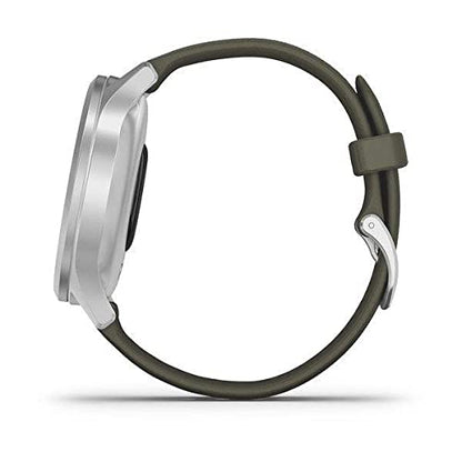 Garmin vivomove Style Silver - Moss Green Band - 010-02240-01