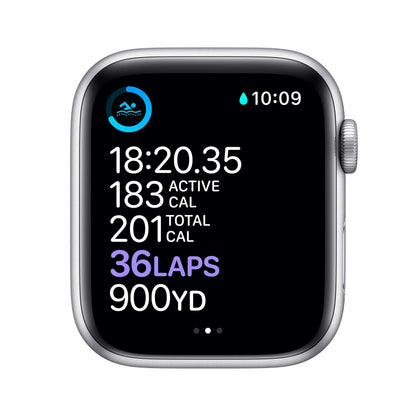 Apple Watch Series 6 44mm Silver Aluminum Case with White Sport Band GPS - M00D3LL/A