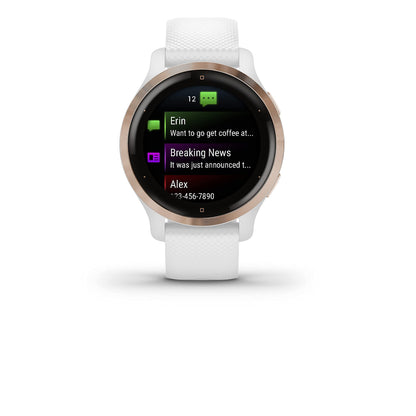 Garmin - Venu 2S GPS Smartwatch 28mm  Polymer Rose Gold Bezel with White Case - 010-02429-03