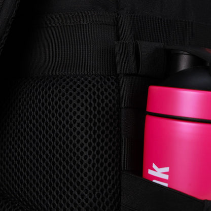 45L Backpack Black Neon Pink