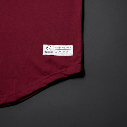 Men's Performance Tank Crimson Red W/ Off White Border (SALE)