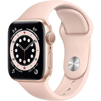 Apple Watch Series 6 (GPS + Cellular, 40mm) - Gold Aluminum Case with Pink Sand Sport Band - M02P3LL/A