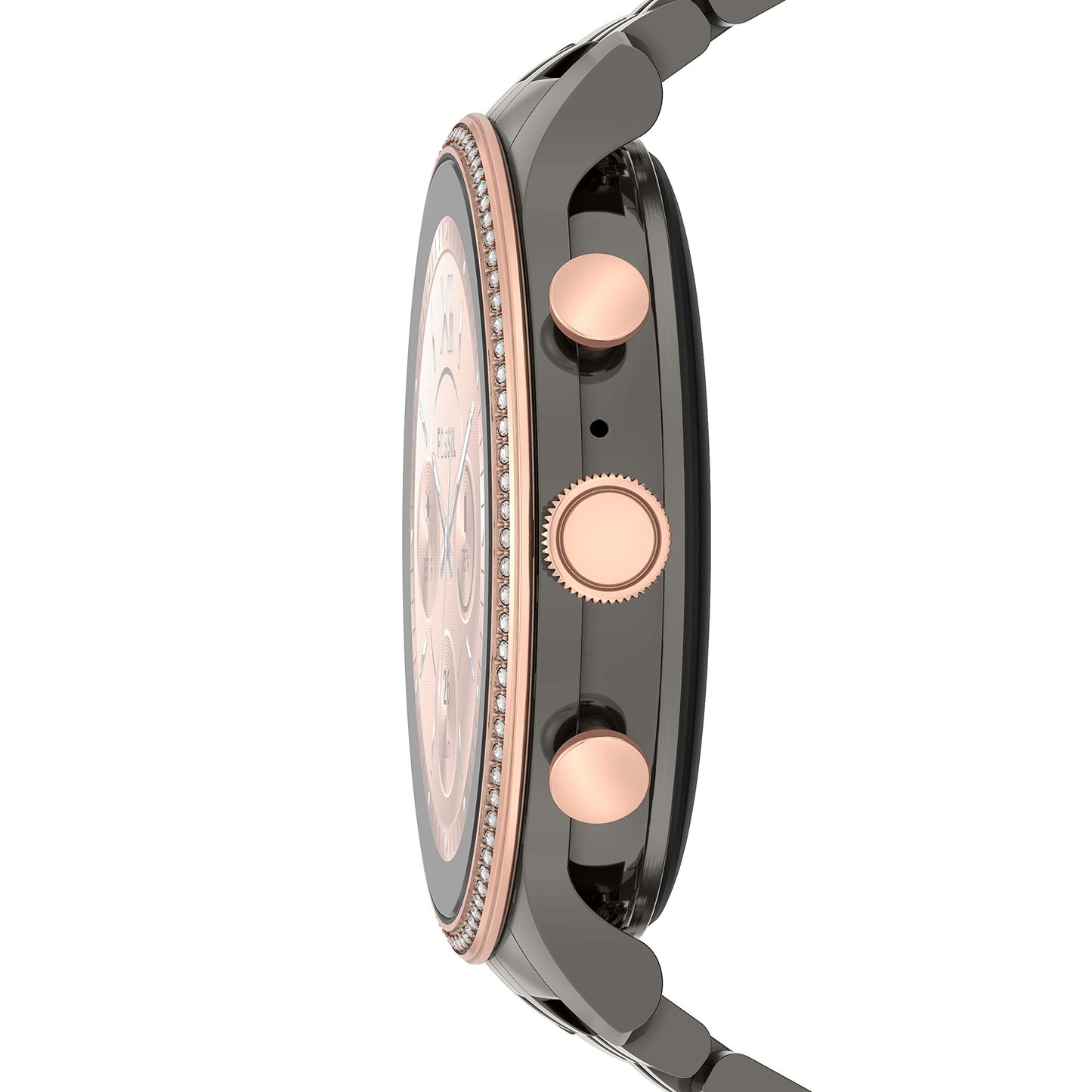 Fossil - Gen 6 Smartwatch 42mm Gunmetal Stainless Steel - Gunmetal/Rose Gold - FTW6078V