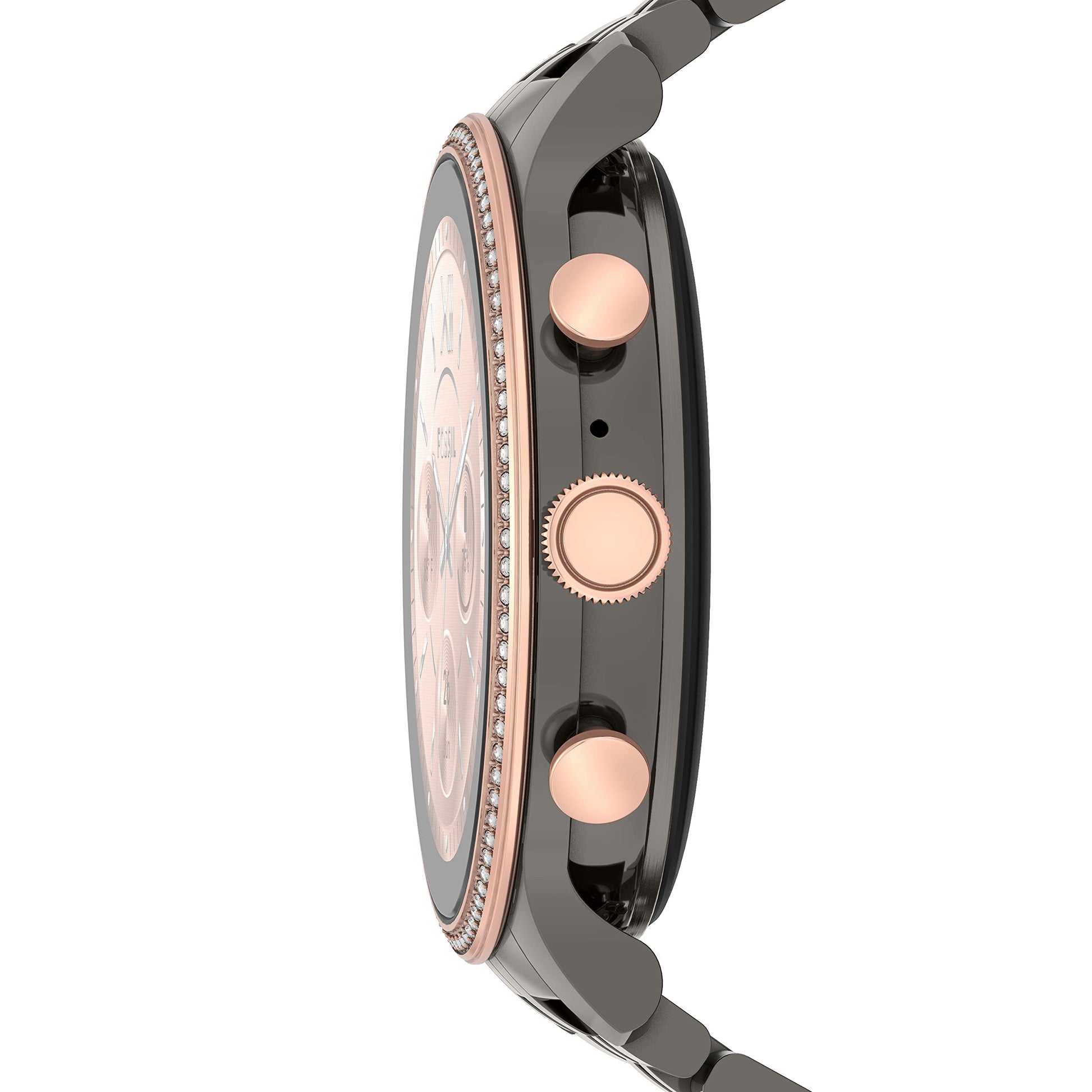 Fossil - Gen 6 Smartwatch 42mm Gunmetal Stainless Steel - Gunmetal/Rose Gold - FTW6078V