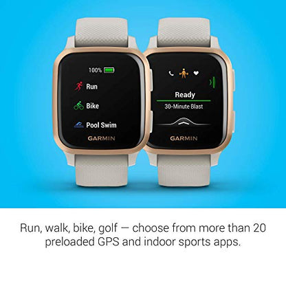 Garmin Venu Sq Music Edition GPS Smartwatch 33mm - Light Sand - 010-02426-01