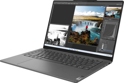 Lenovo - Slim Pro 7 14" 90Hz 2.5K (WQXGA) Touch-Screen Laptop -AMD Ryzen 7 7735HS - NVIDIA GeForce RTX 3050 - 16GB RAM - 512GB SSD - Storm Grey - 83AX0000US