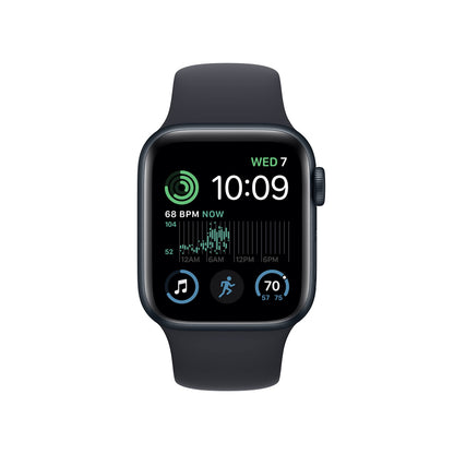 Apple Watch SE (2nd Gen) (GPS + Cellular, 40mm) - Midnight Aluminum Case with Midnight Sport Band, M/L - MRG93LL/A