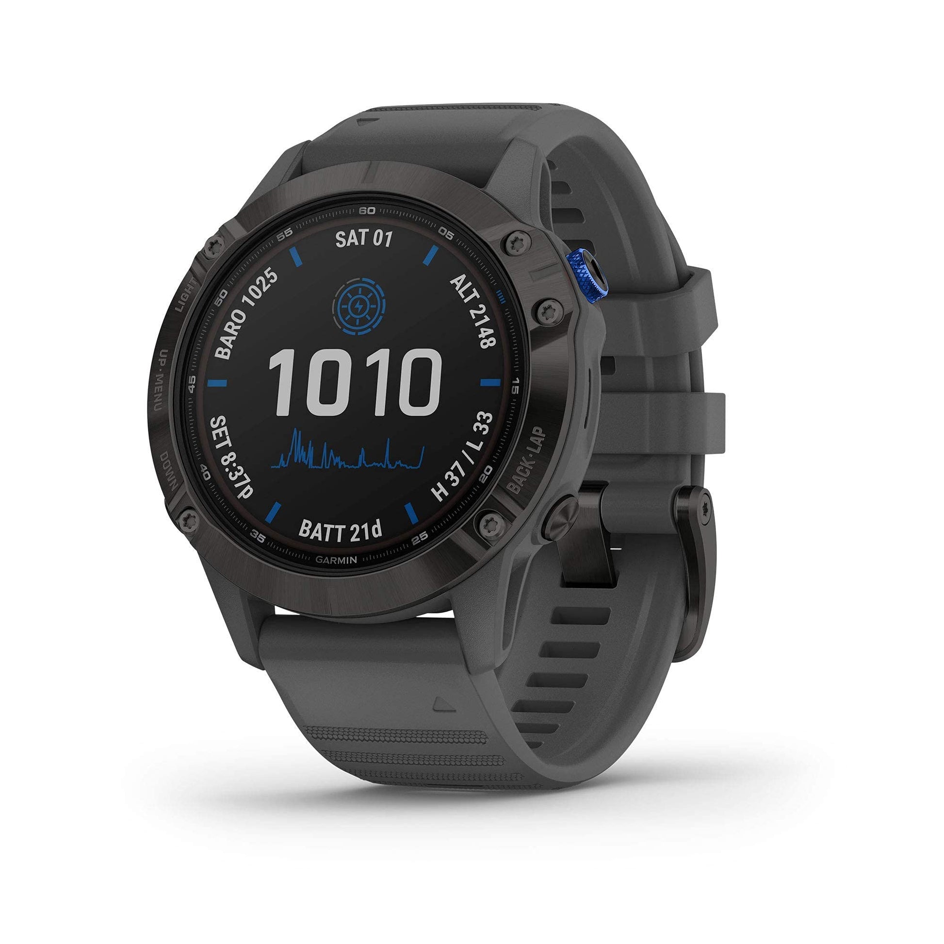 Garmin - Fenix 6 Pro Solar GPS Smartwatch 47mm Fiber-Reinforced Polymer - Black -  010-02410-10