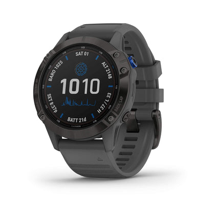 Garmin - Fenix 6 Pro Solar GPS Smartwatch 47mm Fiber-Reinforced Polymer - Black -  010-02410-10