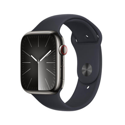 Apple Watch Series 9 GPS+Cell 45mm Graphite Stainless Steel Case with Midnight Band - M/L - MRMW3LL/A