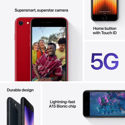 Cricket Apple iPhone SE 3rd Gen - 64GB - Midnight - MMX53LL/A-CKT