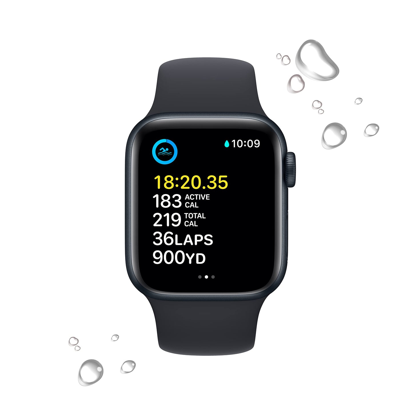 Apple Watch SE (2nd Gen) (GPS + Cellular, 40mm) - Midnight Aluminum Case with Midnight Sport Band, M/L - MRG93LL/A