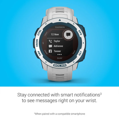 Garmin Instinct Solar Surf Edition GPS Smartwatch (Cloudbreak) - 010-02293-18