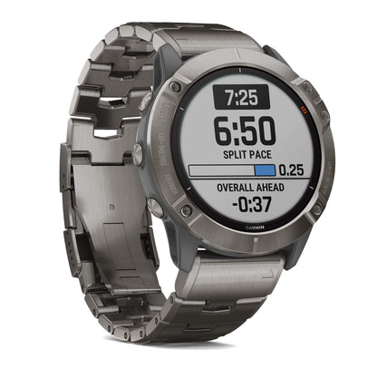 Garmin Fenix 6X Pro Solar 51mm - Titanium With Vented Titanium Bracelet - 010-02157-23