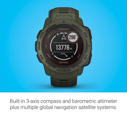 Garmin - Instinct Solar Tactical GPS Smartwatch 45mm - Moss- 010-02293-14