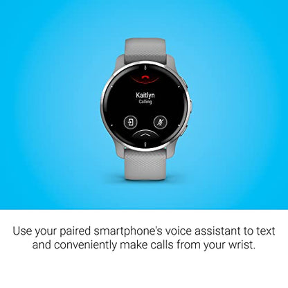 Garmin Venu 2 Plus GPS Smartwatch 43 mm Silver with Gray Band - 010-02496-00