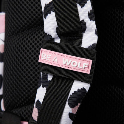 45L Backpack Leopard Pink Zip