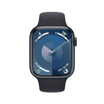 Apple Watch Series 9 (GPS) 45mm Midnight Case with Midnight Sport Band - M/L - MR9A3LW/A