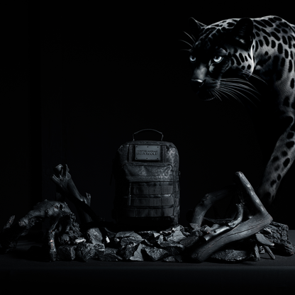9L Tactical Sling Bag Black Leopard