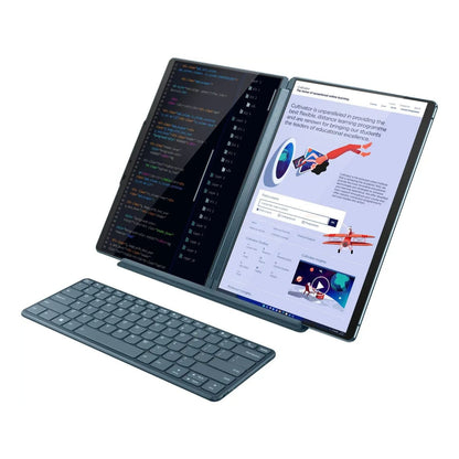 Lenovo Yoga Book 9i 2-in 113.3" 2.8K Dual Screen OLED Touchscreen Laptop -  Intel Core i7-1355U - 16GB RAM - 512GB NVMe - Tidal Teal - 82YQ0007US w/ Keyboard