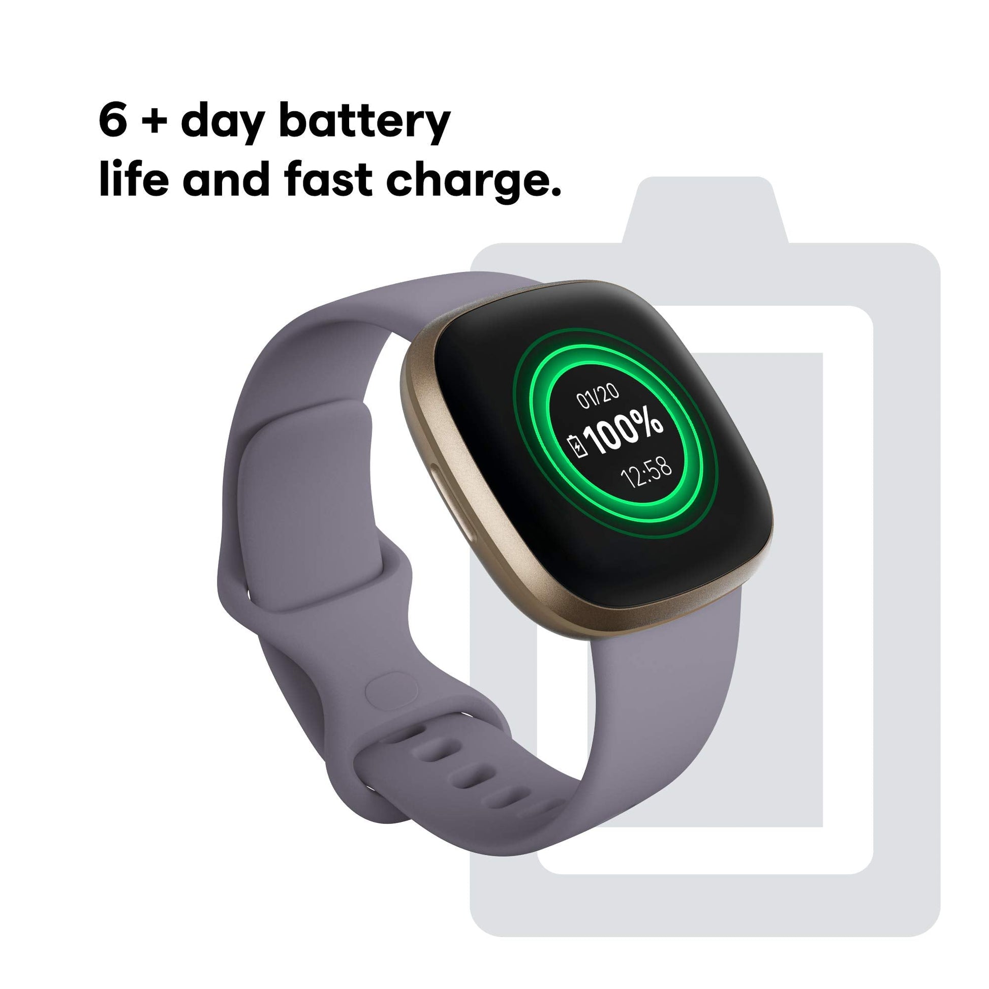 Fitbit - Versa 3 Fitness Smartwatch - Thistle/Gold - FB511GLGY
