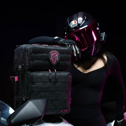 35L Backpack Black Hearts