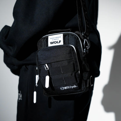 4L Mini Tactical Sling Bag Alpha Black White Accent