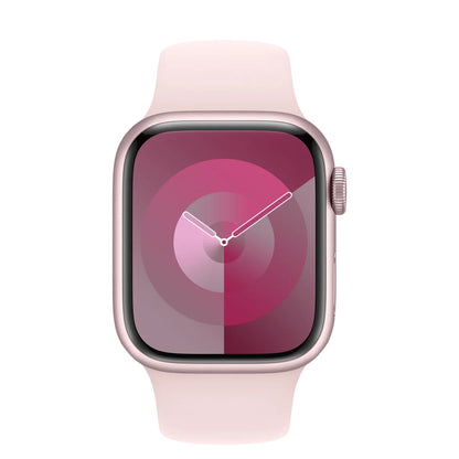 Apple Watch Series 9 (GPS) 41mm Aluminum Case with Light Pink Sport Band - S/M - Pink - MR933LL/A