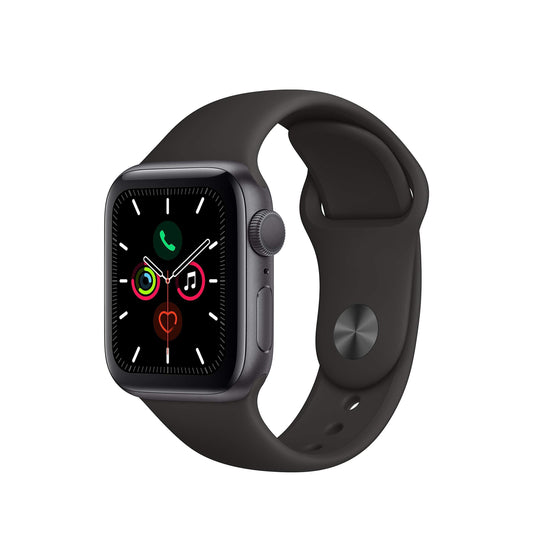 Apple Watch Series 5 (GPS, 40MM) - Space Gray Aluminum Case with Black Sport Band - MWV82LL/A