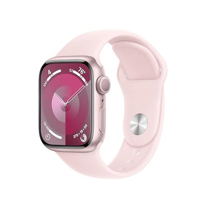 Apple Watch Series 9 (GPS) 41mm Aluminum Case with Light Pink Sport Band - M/L - Pink - MR943LL/A