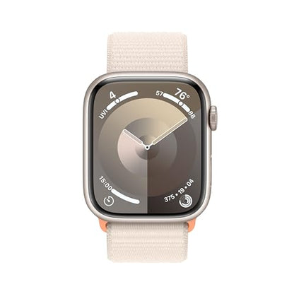 Apple Watch Series 9 (GPS) 45mm Aluminum Case with Starlight Sport Loop - Adj - Starlight - MR983LL/A