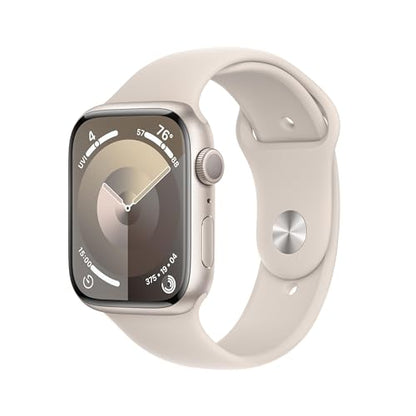 Apple Watch Series 9 (GPS) 45mm Starlight Aluminum Case with Starlight Sport Band - M/L - MR973LW/A
