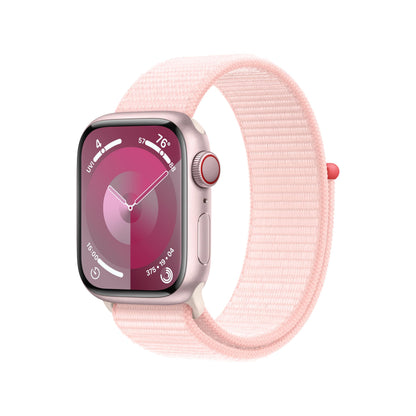 Apple Watch Series 9 GPS Cellular 41mm Smartwatch with Pink Aluminum Case, Sport Loop - MRJ13LL/A