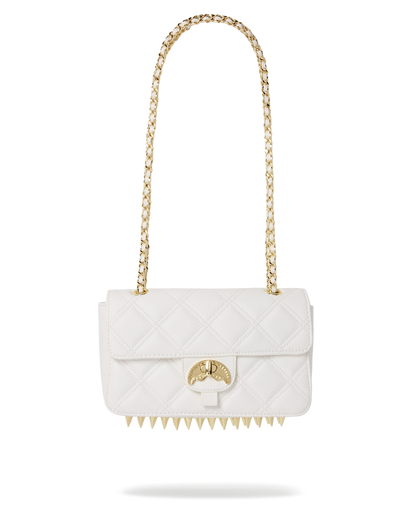 RIVIERA LE BLANC GOLD CHAIN SHARK HANDBAG
