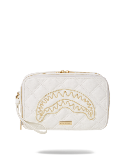 RIVIERA LE BLANC GOLD CHAIN SHARK TOILETRY BAG