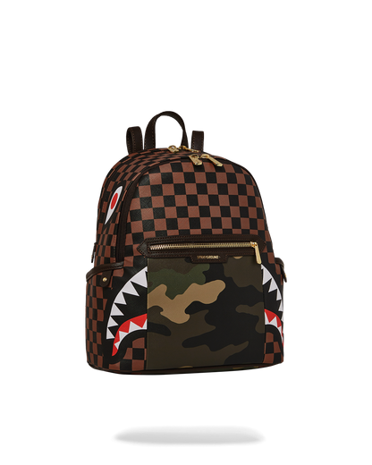 EXTERIOR GOLD ZIP POCKET SHARKS IN PARIS SAVAGE BACKPACK