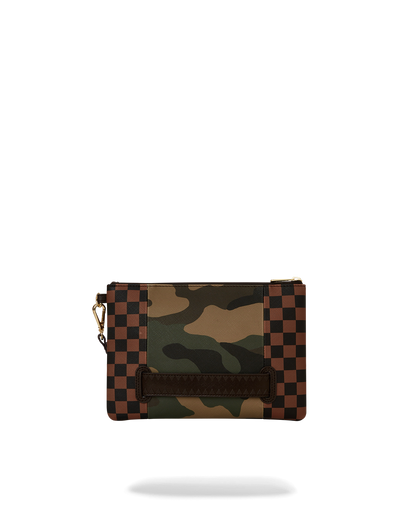 EXTERIOR GOLD ZIP POCKET SHARKS IN PARIS CROSSOVER CLUTCH