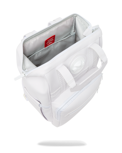 HEAVY METAL SHARK WHITE OUT BIZ TOP OPENER BACKPACK