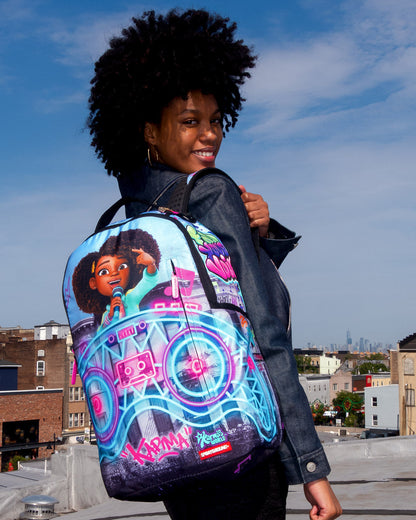 KARMA'S WORLD TURN UP THE VOLUME BACKPACK