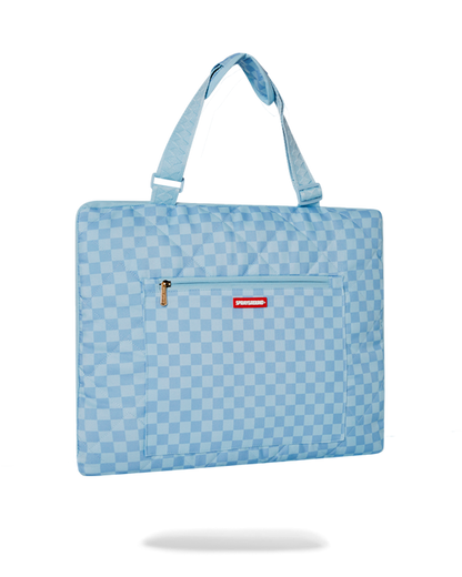 SHARK ISLAND PACKABLE BEACH MAT BLANKET WATER RESISTANT CONVERTIBLE TOTE