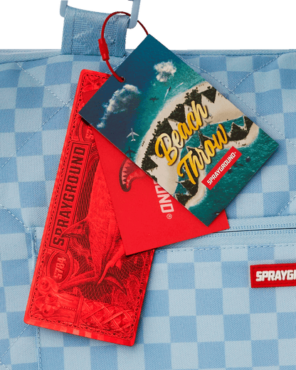 SHARK ISLAND PACKABLE BEACH MAT BLANKET WATER RESISTANT CONVERTIBLE TOTE