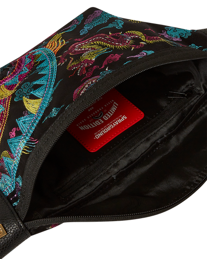 EMBROIDERED DRAGONS SAVVY CROSSBODY