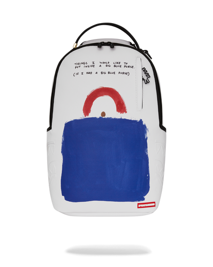 KEITH HARING BIG BLUE PURSE ART BACKPACK