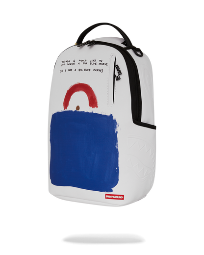 KEITH HARING BIG BLUE PURSE ART BACKPACK