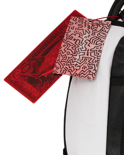KEITH HARING BIG BLUE PURSE ART BACKPACK