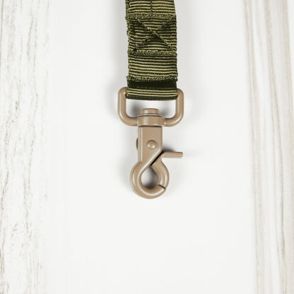 Tactical Nylon Leash Green